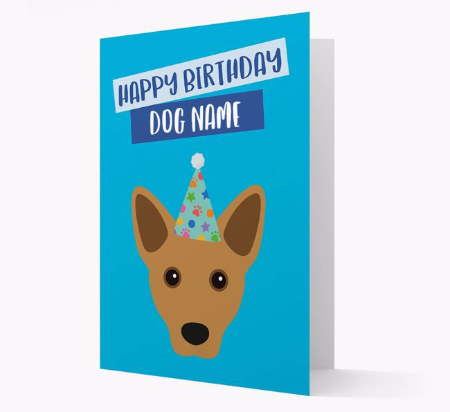 Personalised 'Happy Birthday {dogsName}' Card with {breedCommonName} Icon